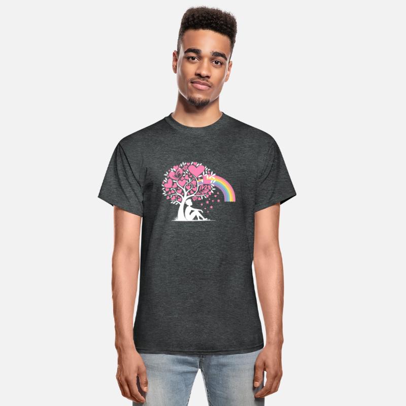 Daydreamer Thinker Tree Rainbow Hearts Design