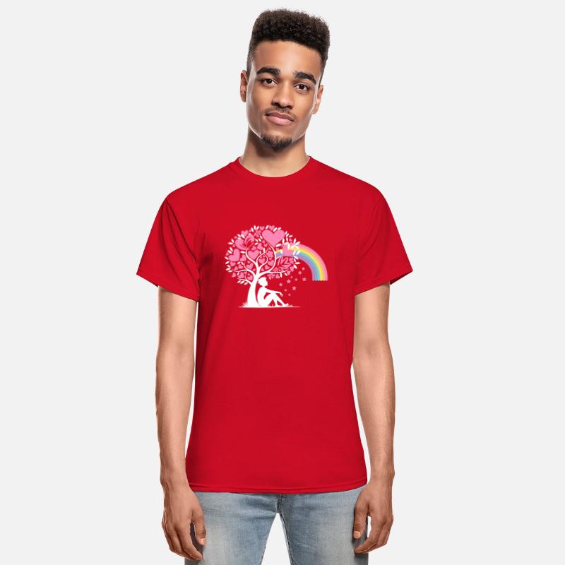 Daydreamer Thinker Tree Rainbow Hearts Design