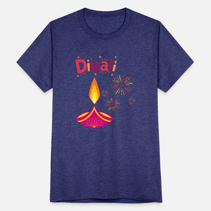 Diwali Design with Lamp & Festive Fireworks