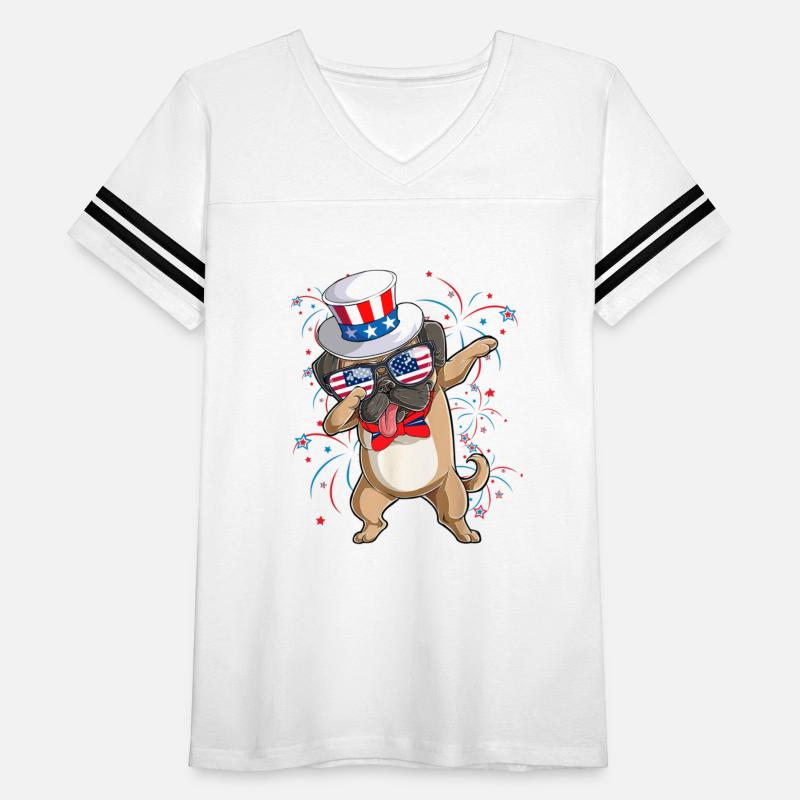 Dog Patriotic, Dabbing Pug Dog Dance 4th of July