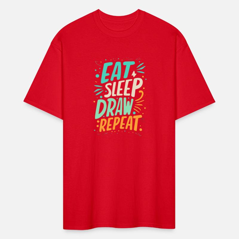 Eat Sleep Draw Repeat Funny Paint Sketching Drawin