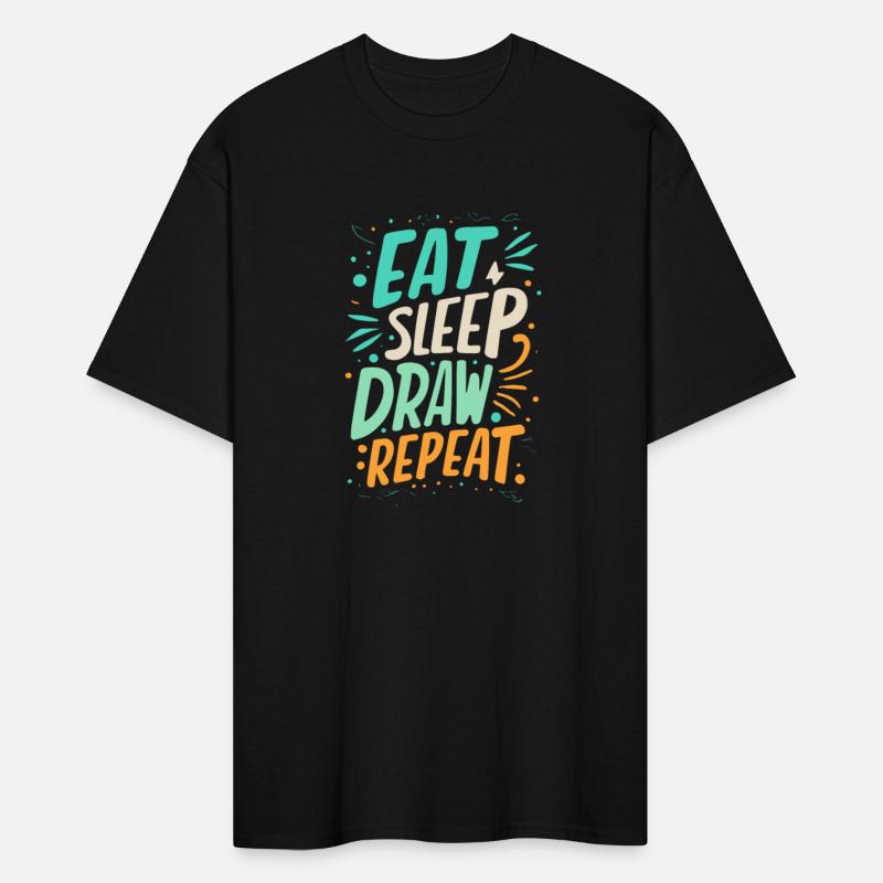 Eat Sleep Draw Repeat Funny Paint Sketching Drawin