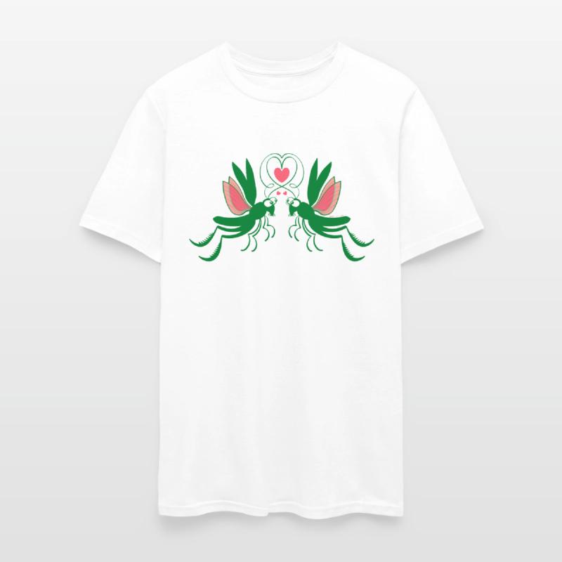 Enthusiastic grasshoppers madly falling in love