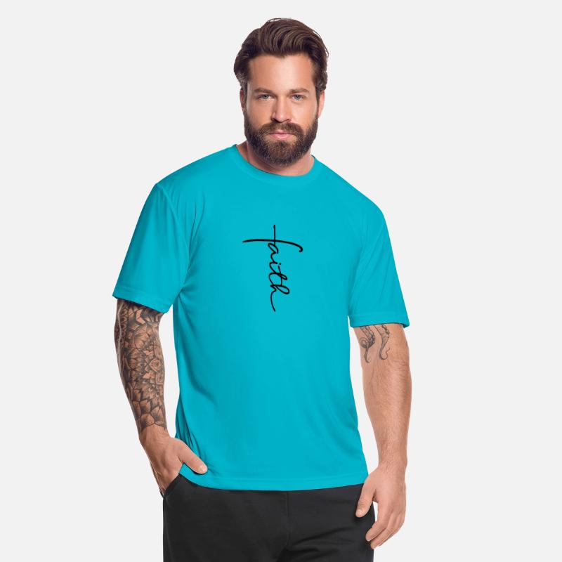 FAITH CROSS SCRIPT QUOTES SAYINGS T-SHIRTS & GIFTS