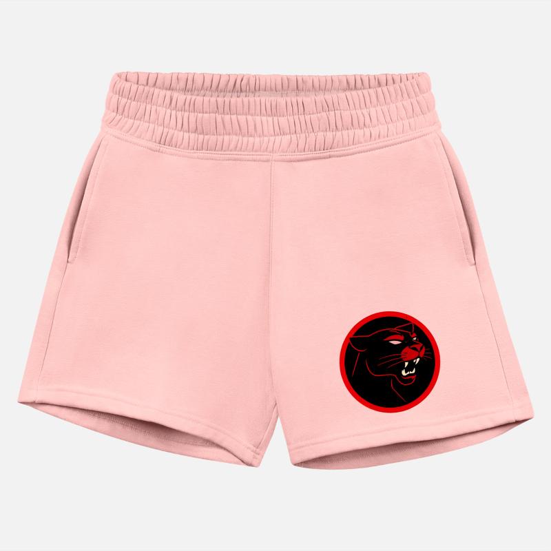 Fierce Black Panther Logo - Bold Red Circular