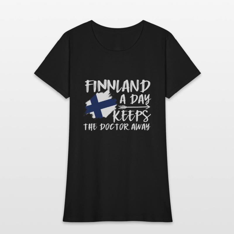 Finnland A Day Keeps The Doctor Away Flag Holiday