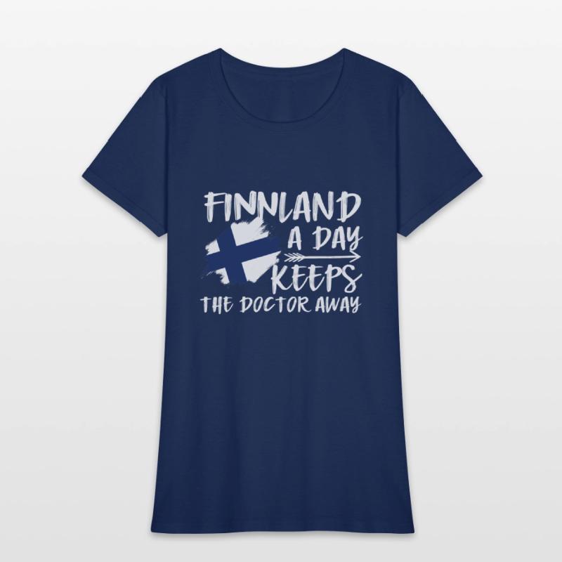 Finnland A Day Keeps The Doctor Away Flag Holiday