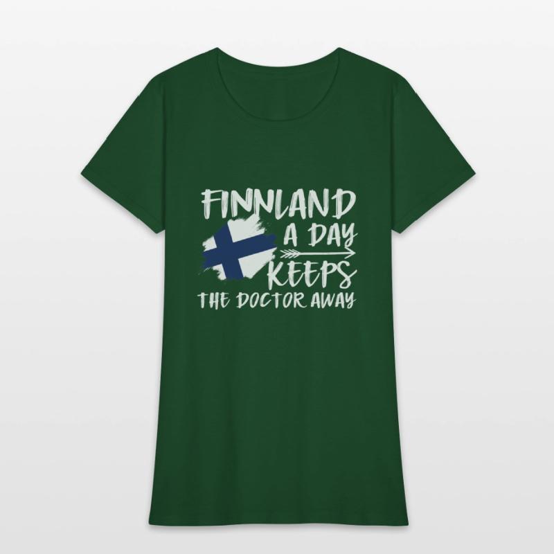 Finnland A Day Keeps The Doctor Away Flag Holiday