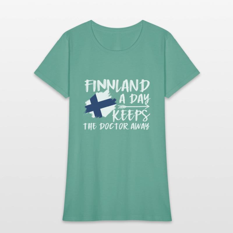 Finnland A Day Keeps The Doctor Away Flag Holiday