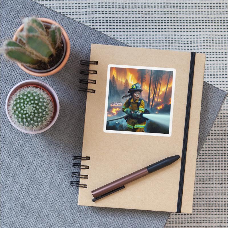 Firefighter in Forest