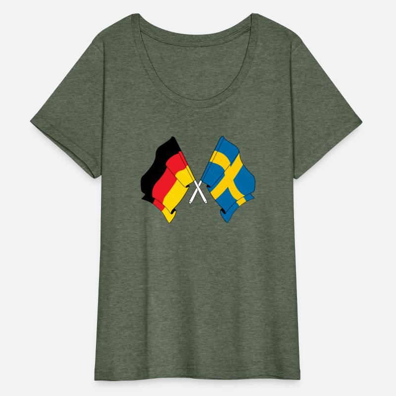 Flag of Germany and flag of Sweden
