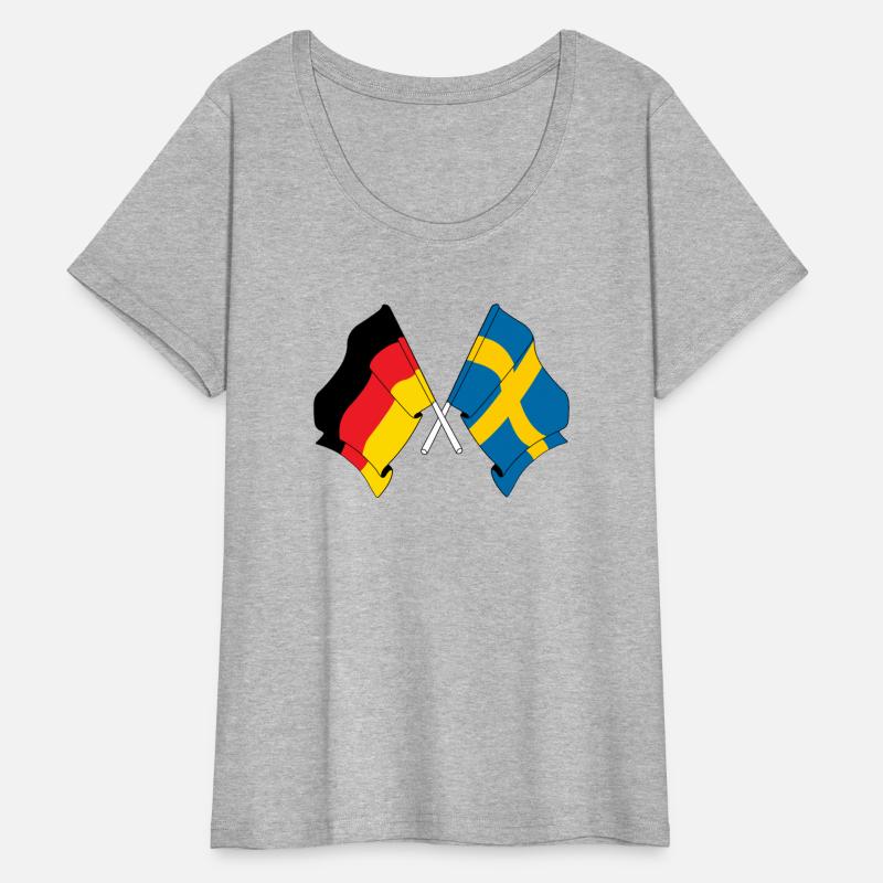 Flag of Germany and flag of Sweden