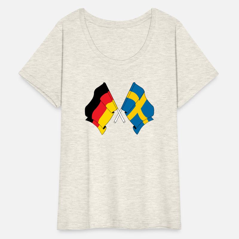 Flag of Germany and flag of Sweden