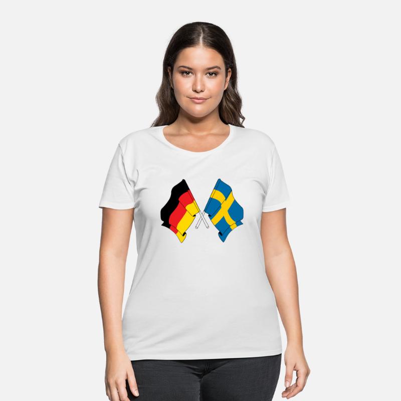 Flag of Germany and flag of Sweden