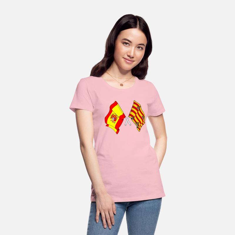 Flag of Spain and flag Ibiza island