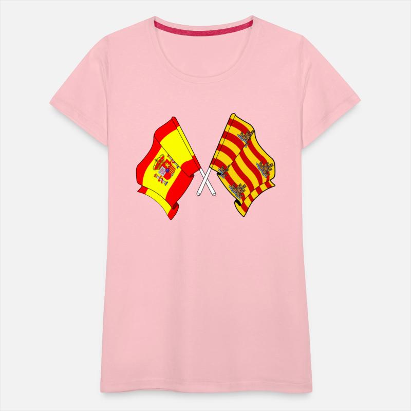 Flag of Spain and flag Ibiza island