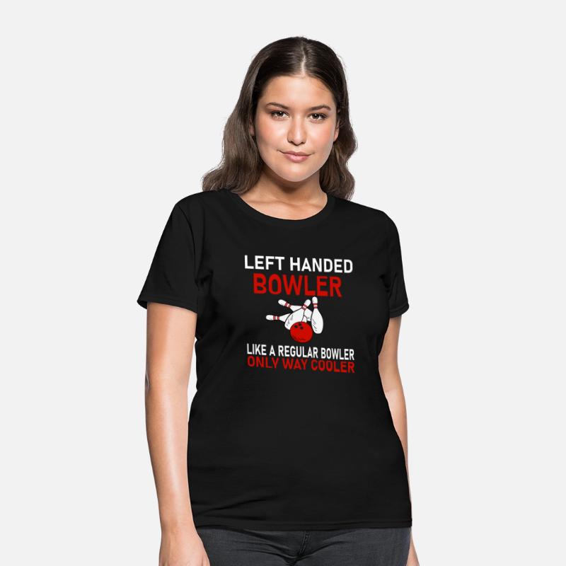 funny bowler& bowling , left handed bowler shirt