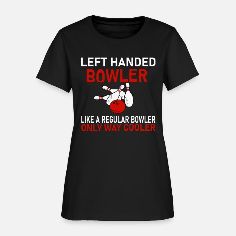 funny bowler& bowling , left handed bowler shirt