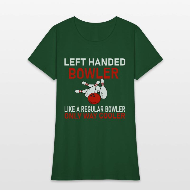 funny bowler& bowling , left handed bowler shirt