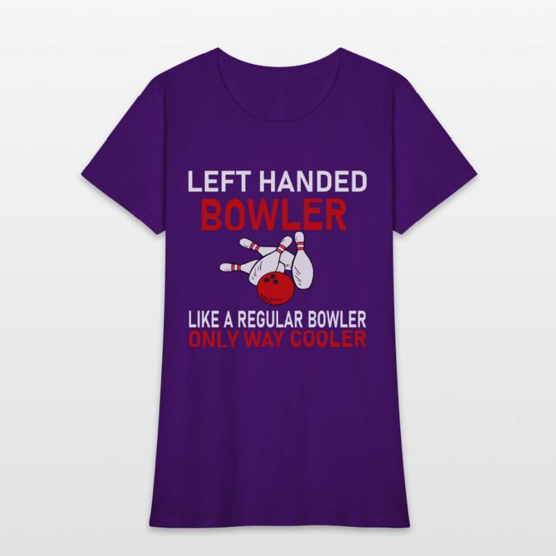 funny bowler& bowling , left handed bowler shirt