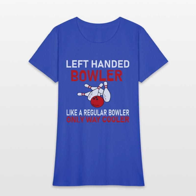 funny bowler& bowling , left handed bowler shirt