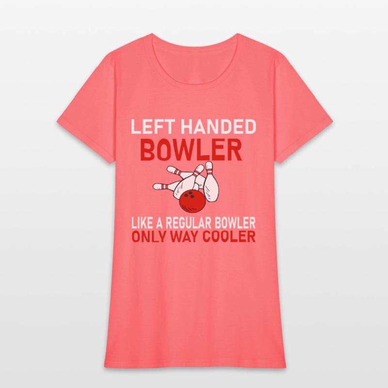 funny bowler& bowling , left handed bowler shirt