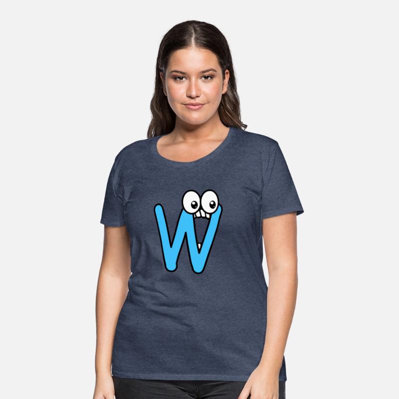 Funny Comic Letter "W" with 👀 | 🔴🔵🟡🟢