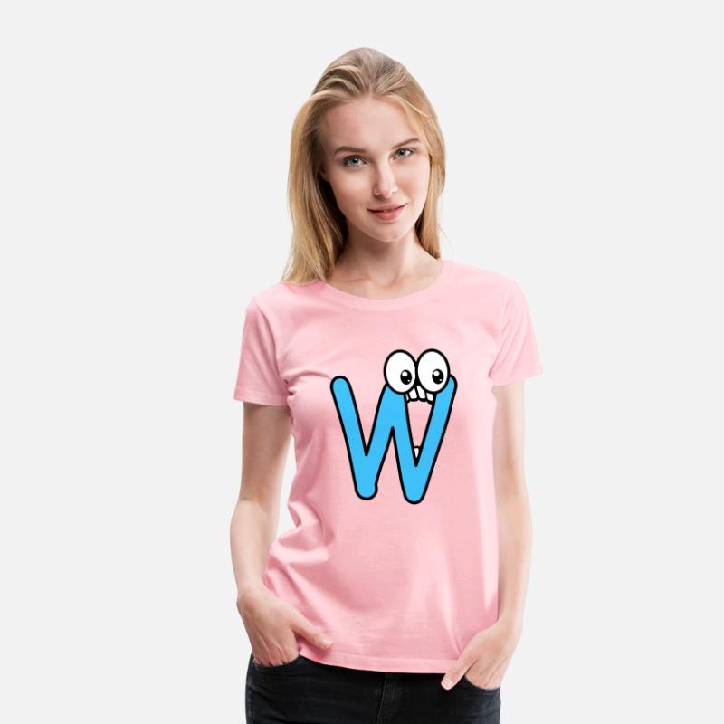 Funny Comic Letter "W" with 👀 | 🔴🔵🟡🟢