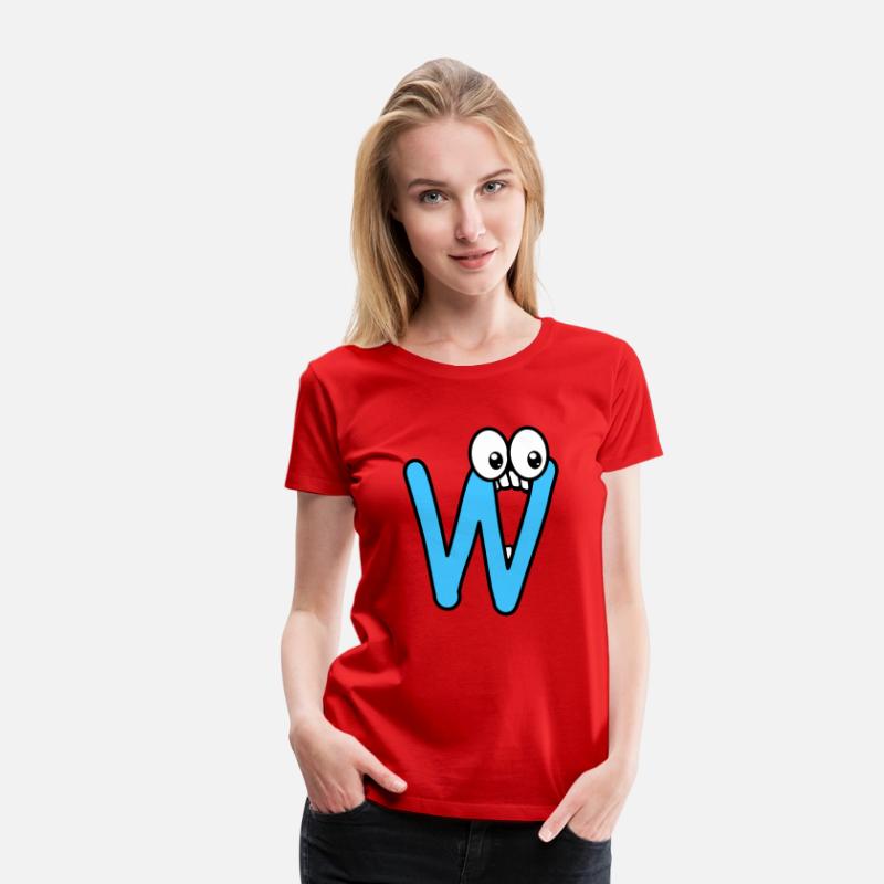 Funny Comic Letter "W" with 👀 | 🔴🔵🟡🟢