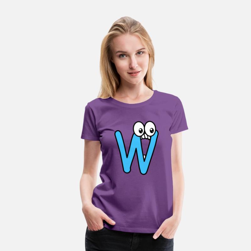 Funny Comic Letter "W" with 👀 | 🔴🔵🟡🟢