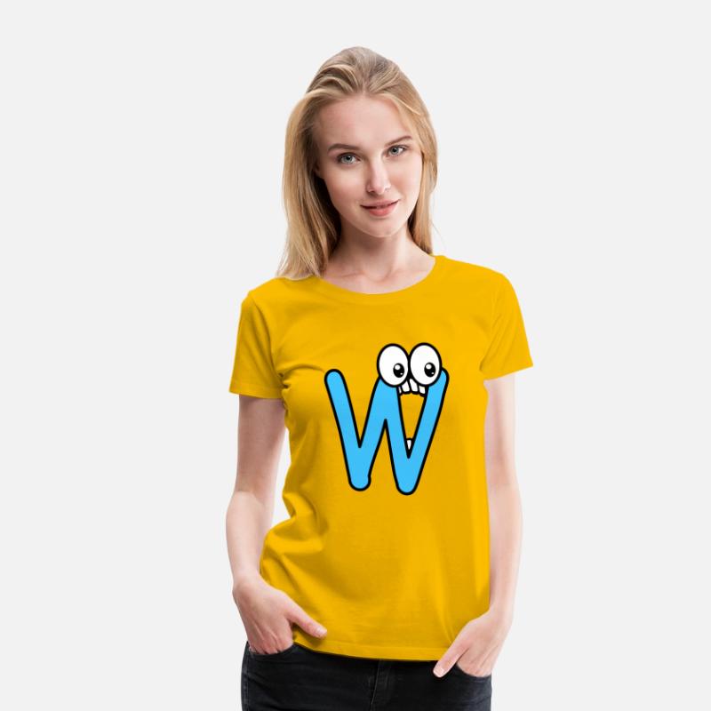 Funny Comic Letter "W" with 👀 | 🔴🔵🟡🟢
