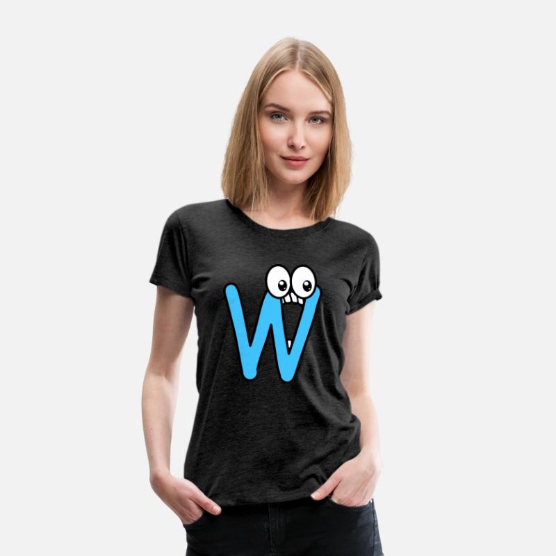 Funny Comic Letter "W" with 👀 | 🔴🔵🟡🟢