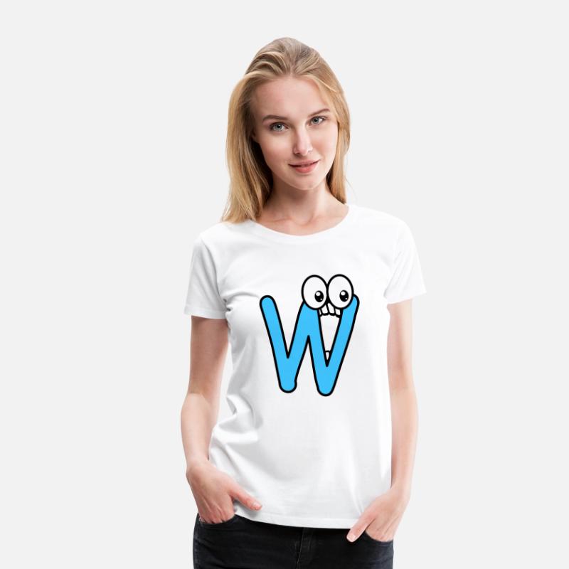 Funny Comic Letter "W" with 👀 | 🔴🔵🟡🟢