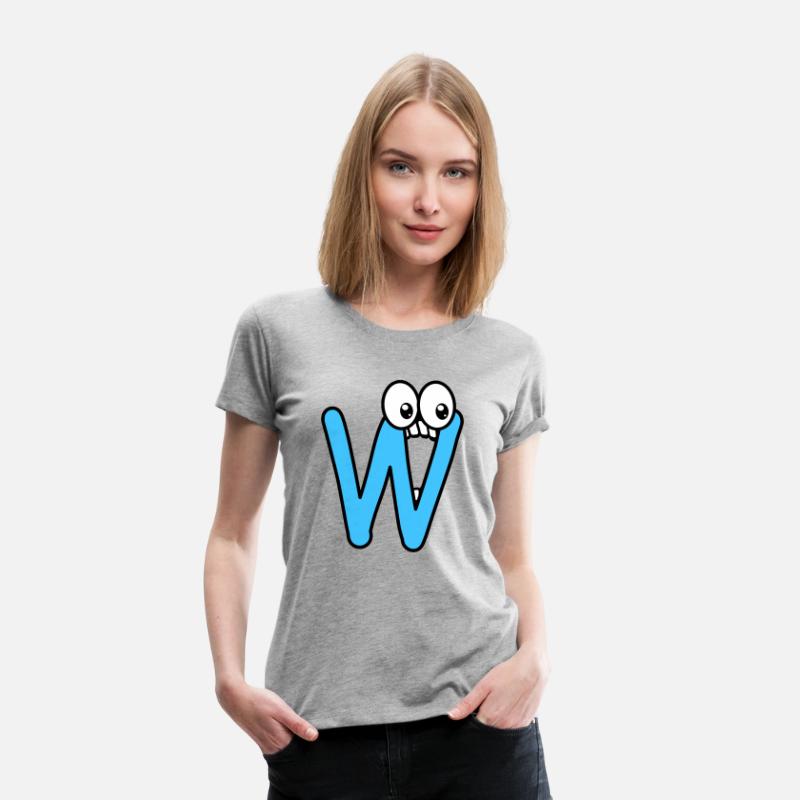 Funny Comic Letter "W" with 👀 | 🔴🔵🟡🟢