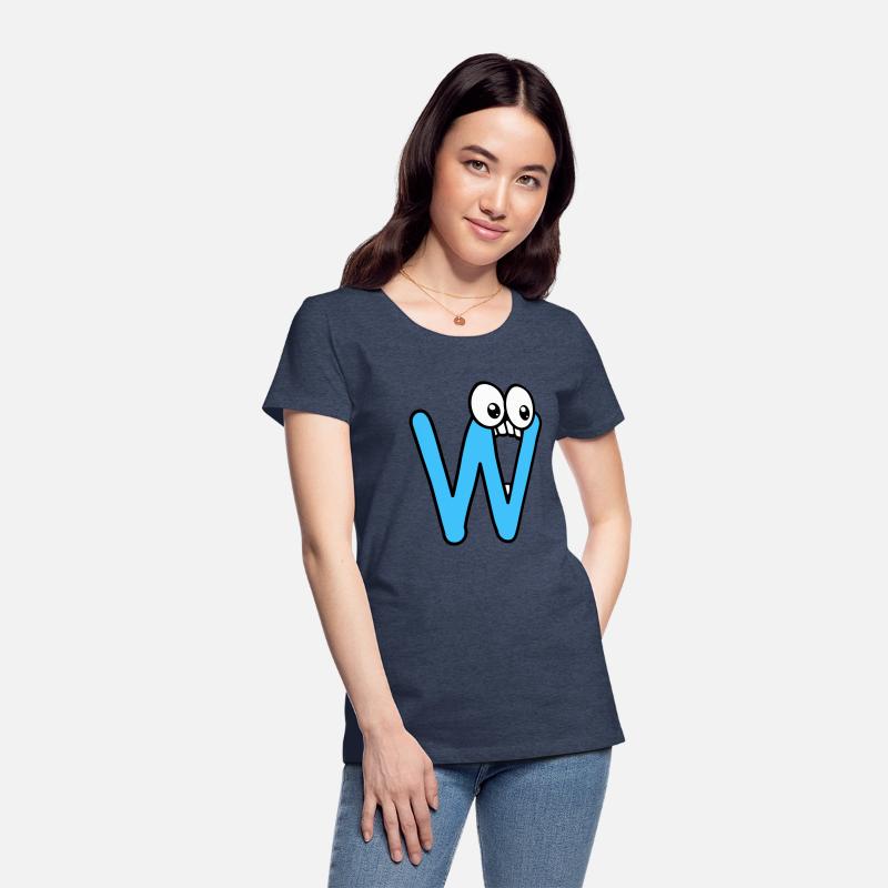 Funny Comic Letter "W" with 👀 | 🔴🔵🟡🟢
