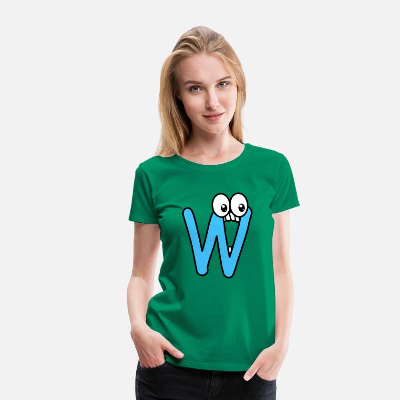 Funny Comic Letter "W" with 👀 | 🔴🔵🟡🟢
