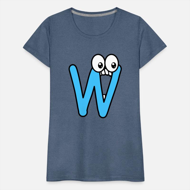Funny Comic Letter "W" with 👀 | 🔴🔵🟡🟢