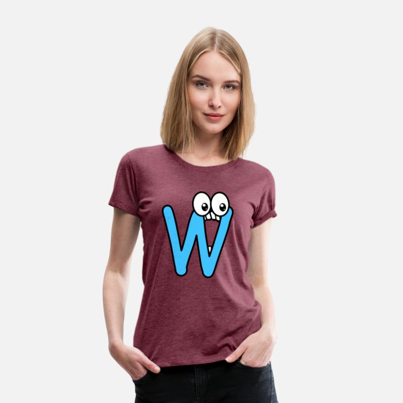 Funny Comic Letter "W" with 👀 | 🔴🔵🟡🟢