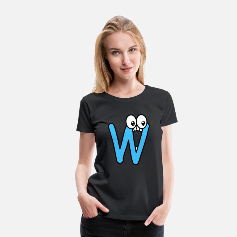 Funny Comic Letter "W" with 👀 | 🔴🔵🟡🟢