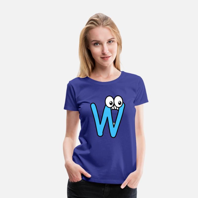 Funny Comic Letter "W" with 👀 | 🔴🔵🟡🟢
