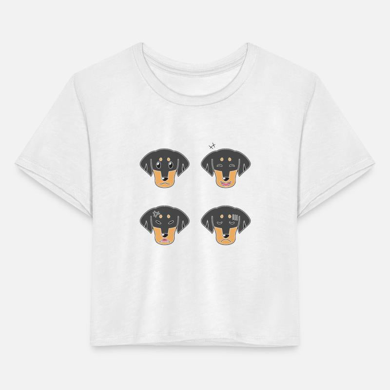 Funny Dachshund Dog Cartoon Faces