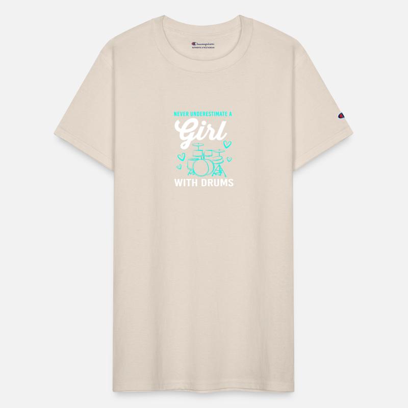 Funny Percussion Drummer A Girl With Drums