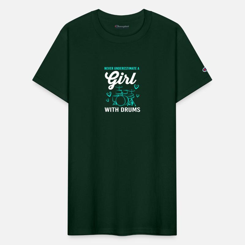 Funny Percussion Drummer A Girl With Drums