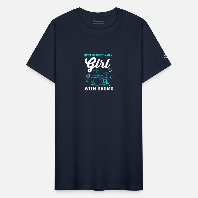 Funny Percussion Drummer A Girl With Drums