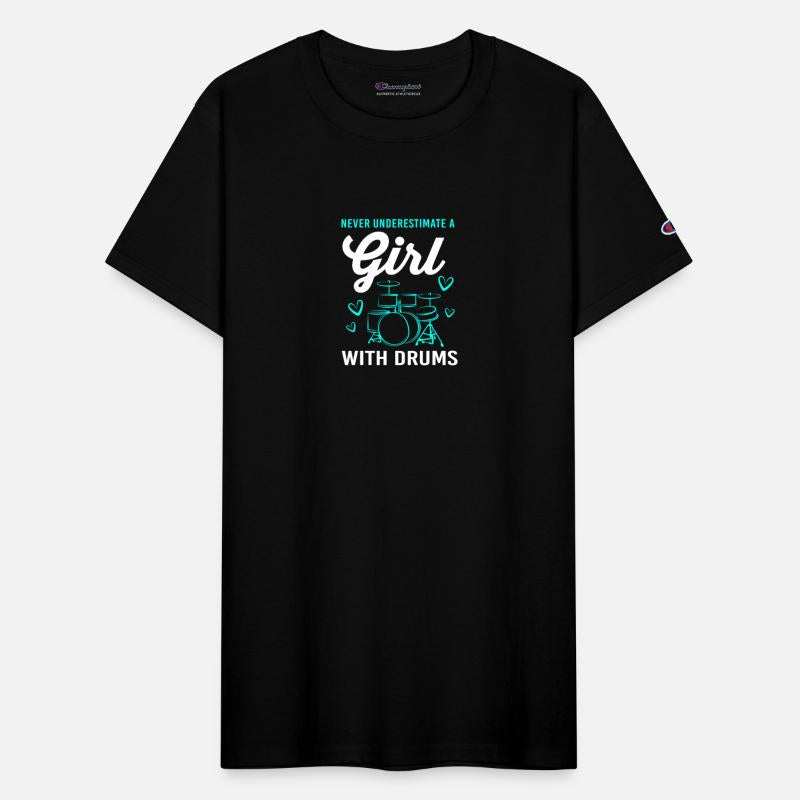 Funny Percussion Drummer A Girl With Drums