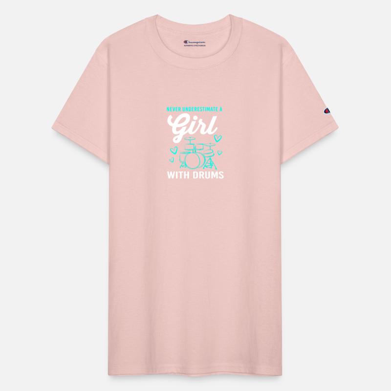 Funny Percussion Drummer A Girl With Drums