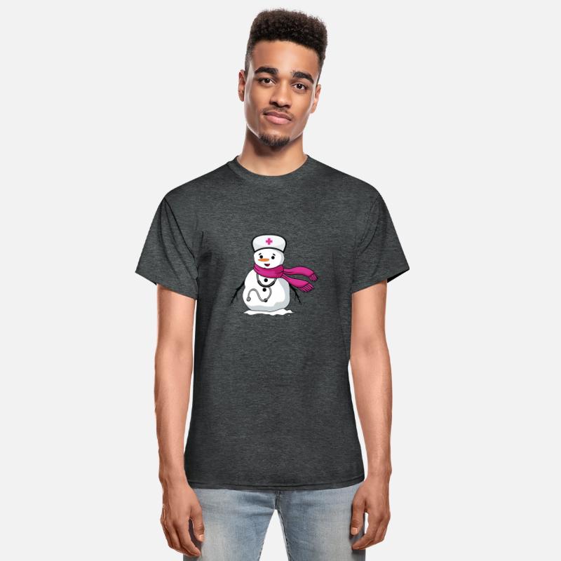 Funny snowman nurse with stethoscope