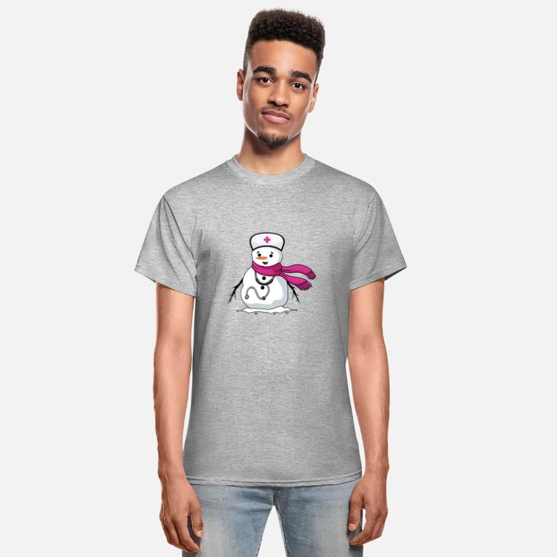 Funny snowman nurse with stethoscope