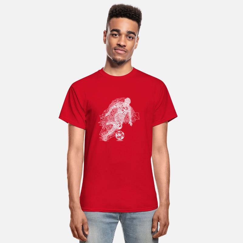 Geometric Soccer Player Runs With Ball