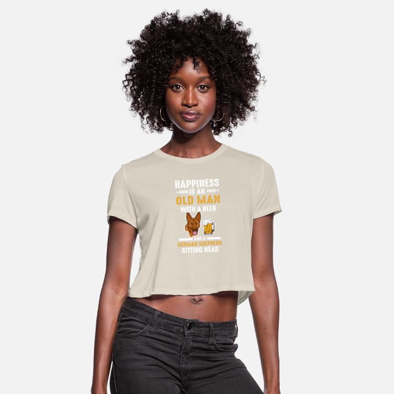 German Shepherd Old Man Happy With Beer